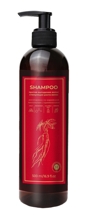 Шампунь для волос с корейским женьшенем и золотом 500 мл в Челябинске